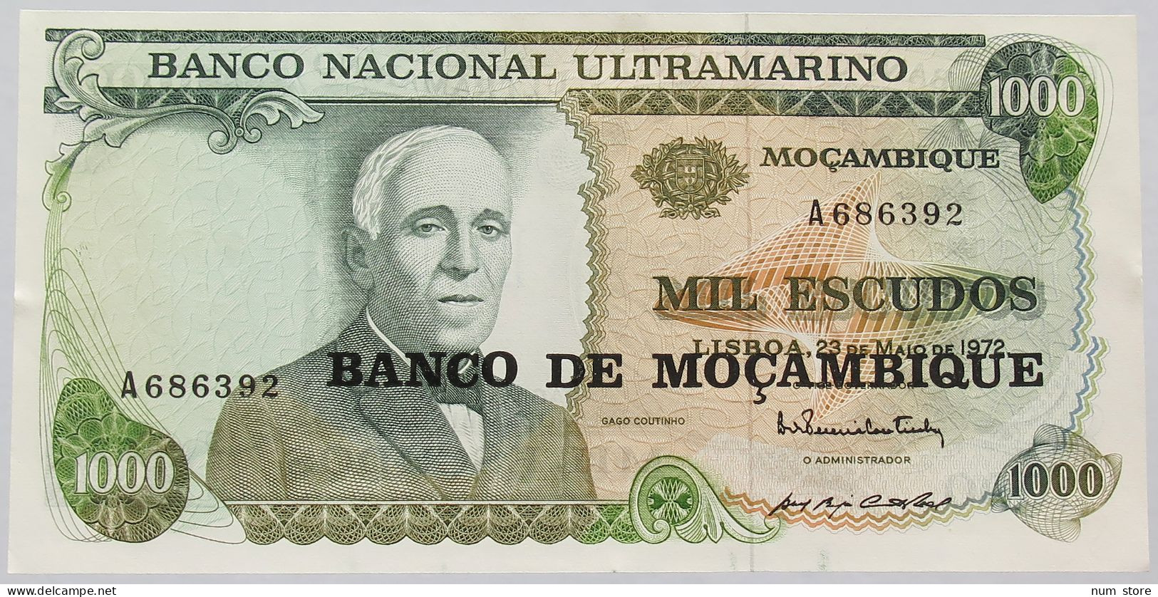 MOZAMBIQUE 1000 ESCUDOS 1972 TOP #alb017 0157 - Mozambique