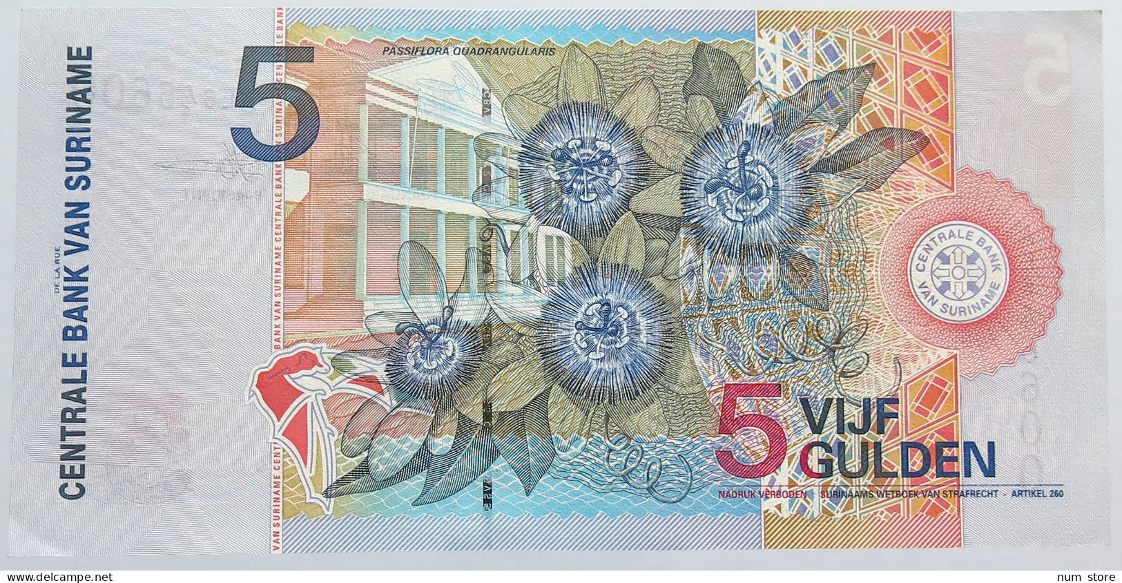 SURINAME 5 GULDEN 2000 TOP #alb014 0225 - Surinam