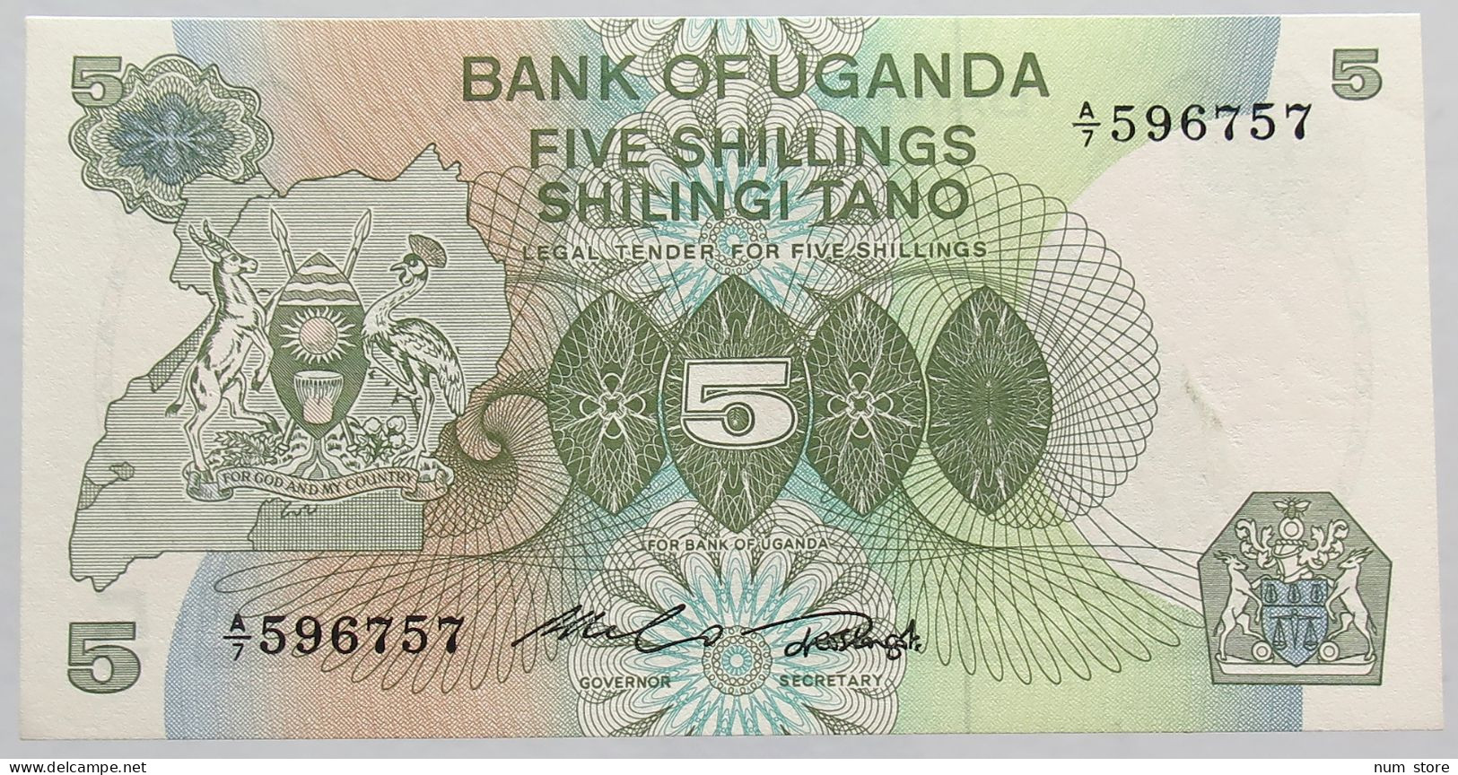 UGANDA 5 SHILLINGS 1982 TOP #alb016 0439 - Ouganda