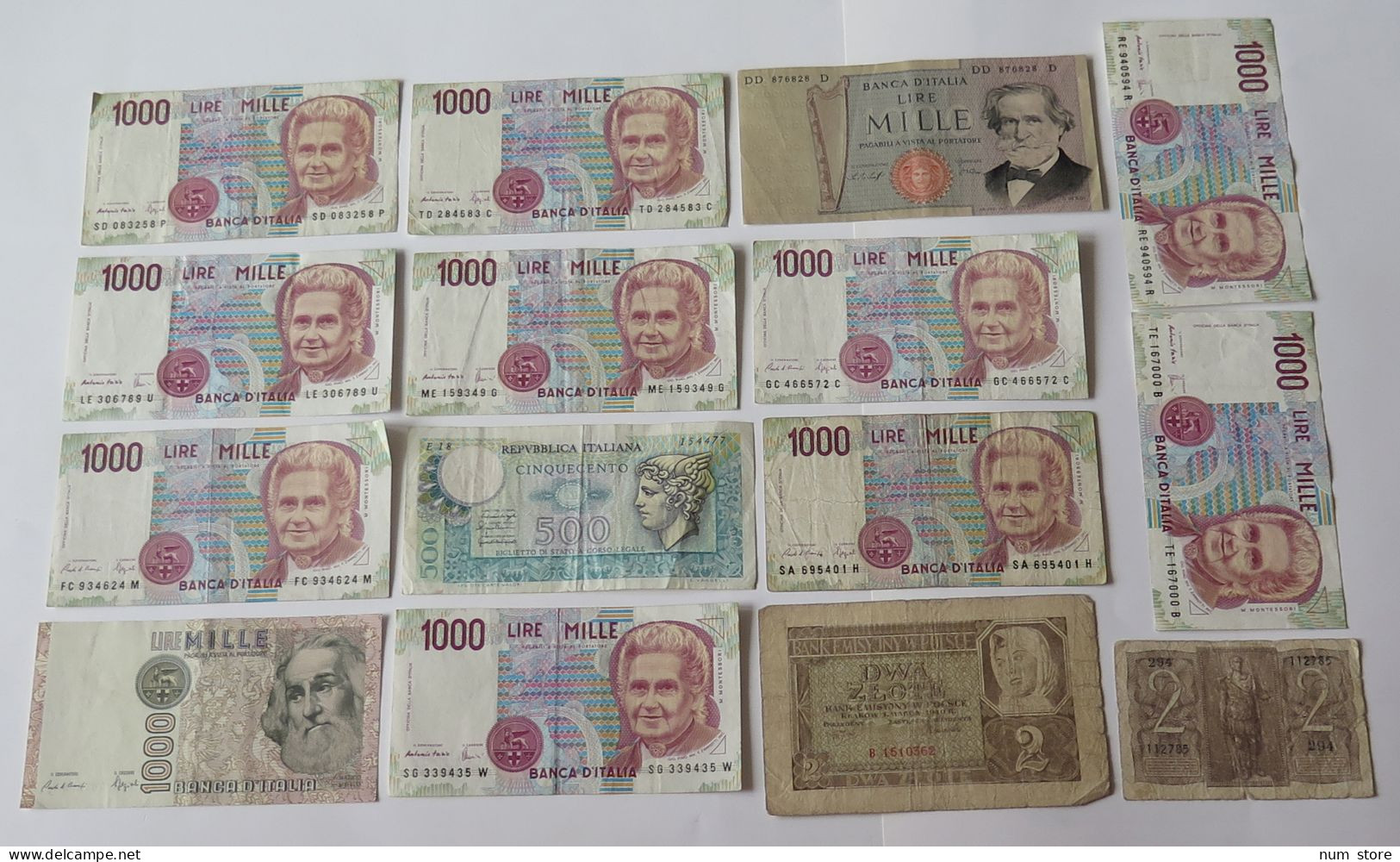 COLLECTION BANKNOTES ITALY 26 Pc #xc 001 - Collections