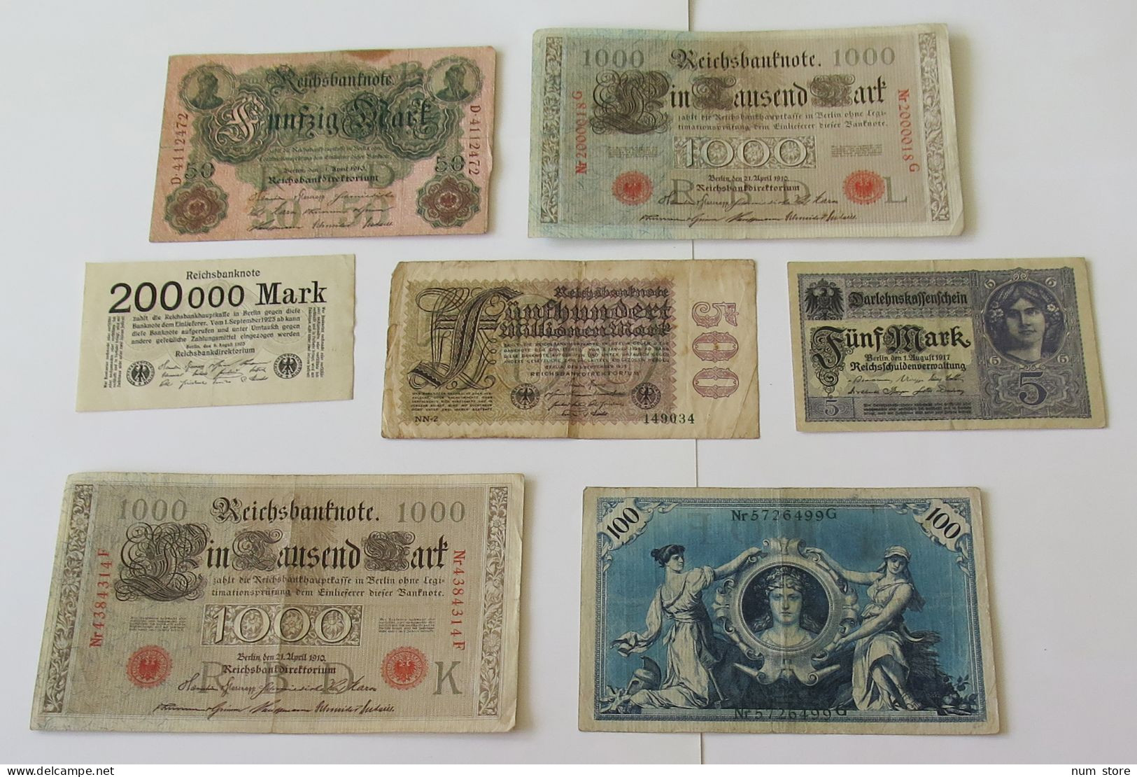 GERMANY COLLECTION BANKNOTES, LOT 15pc EMPIRE #xb 259 - Collections