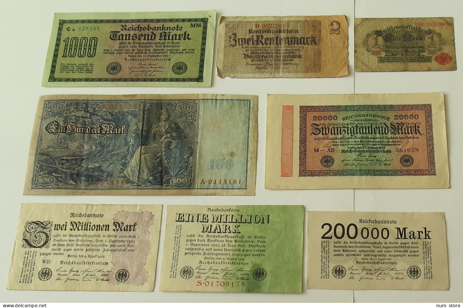 GERMANY COLLECTION BANKNOTES, LOT 15pc EMPIRE #xb 189 - Collections