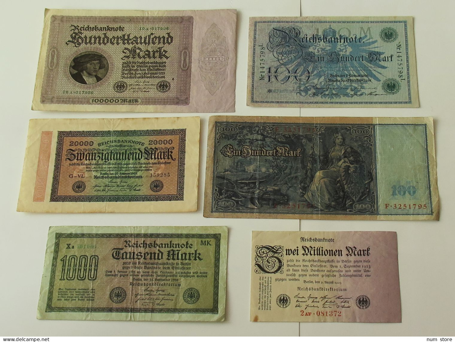 GERMANY COLLECTION BANKNOTES, LOT 15pc EMPIRE #xb 195 - Collections