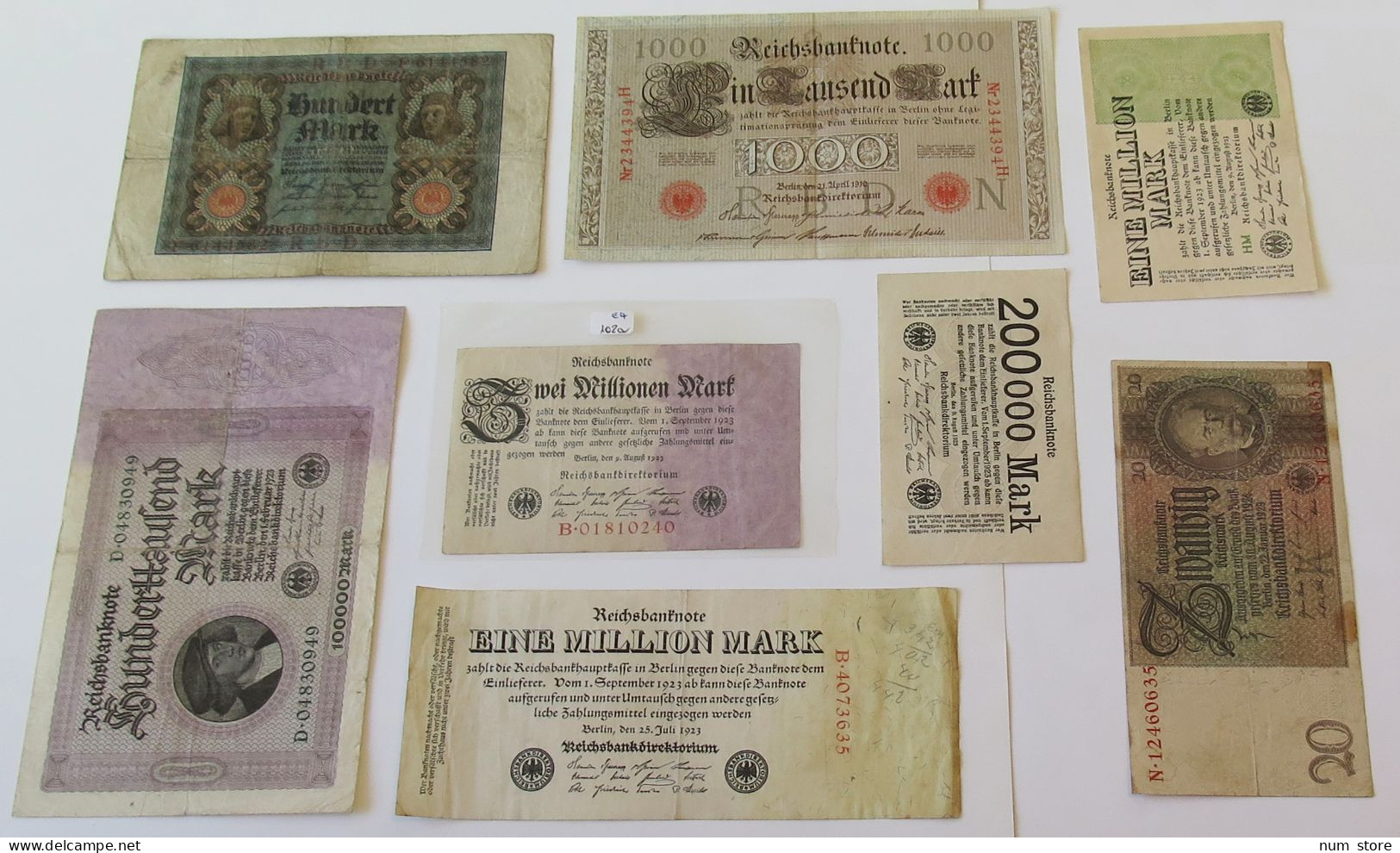 GERMANY COLLECTION BANKNOTES, LOT 15pc EMPIRE #xb 045 - Collections