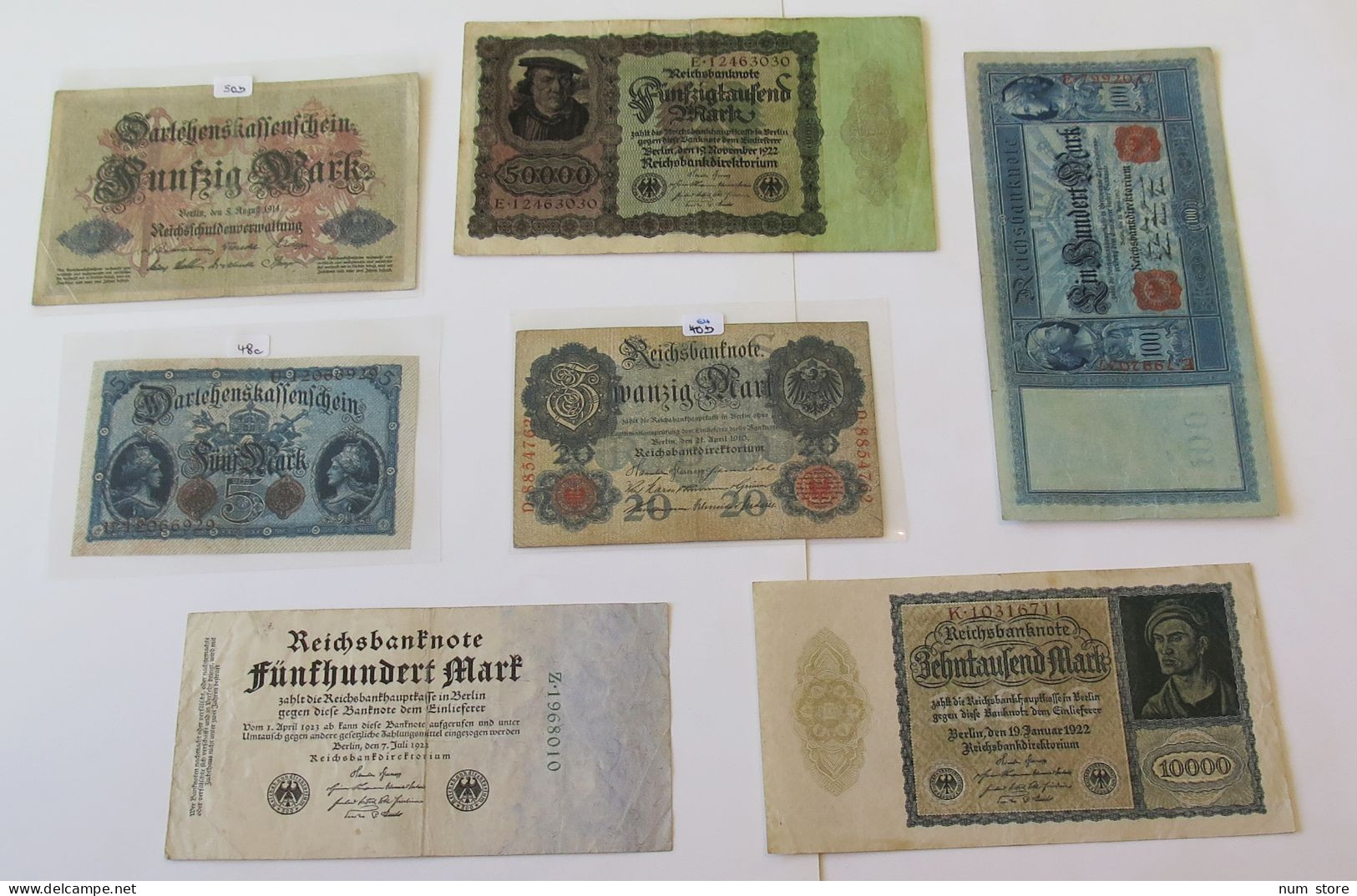 GERMANY COLLECTION BANKNOTES, LOT 15pc EMPIRE #xb 043 - Sammlungen