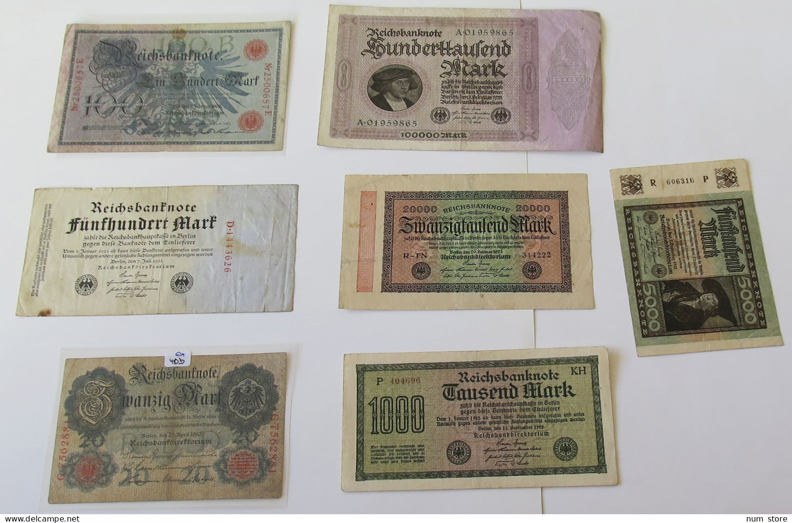 GERMANY COLLECTION BANKNOTES, LOT 15pc EMPIRE #xb 033 - Collections