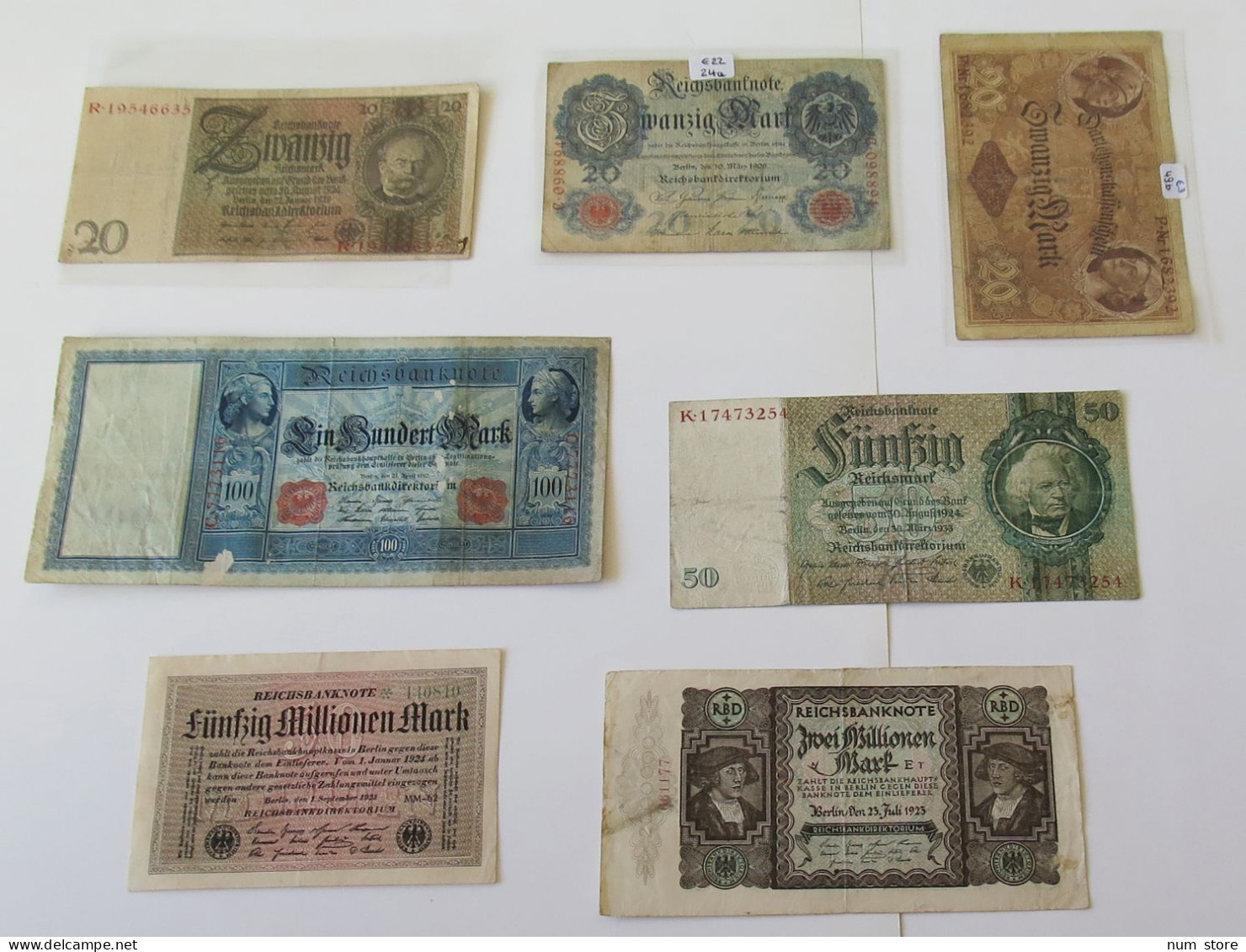 GERMANY COLLECTION BANKNOTES, LOT 15pc EMPIRE #xb 037 - Collections