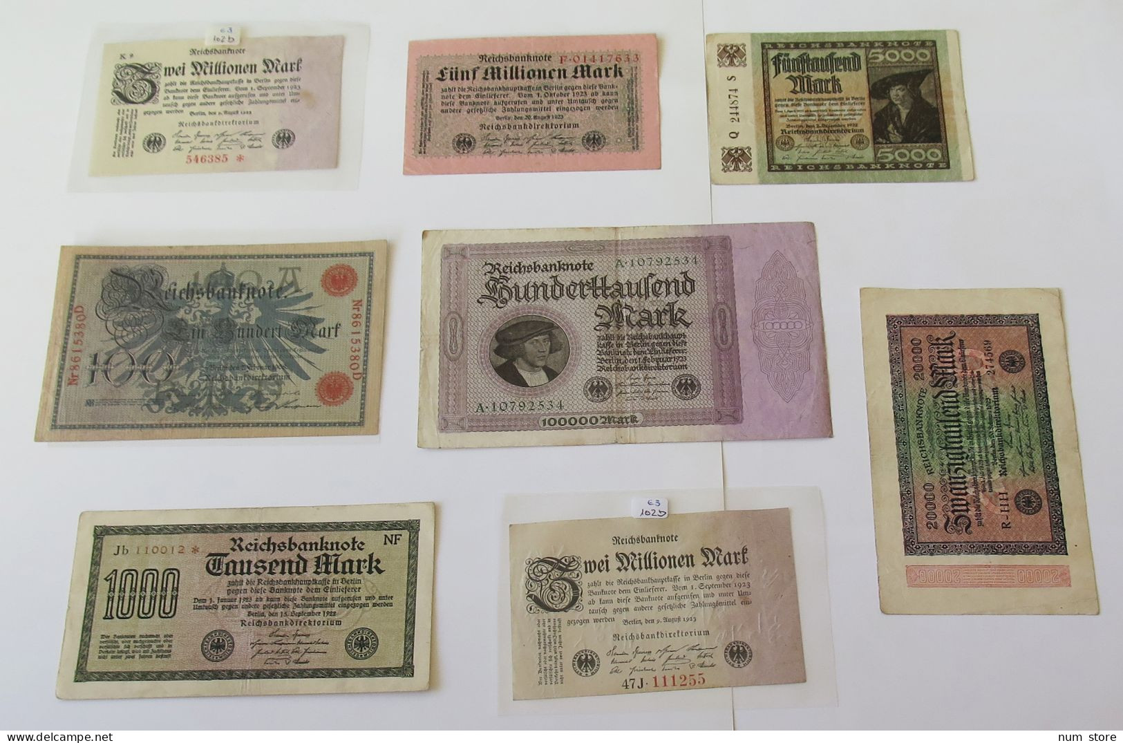 GERMANY COLLECTION BANKNOTES, LOT 15pc EMPIRE #xb 031 - Collections