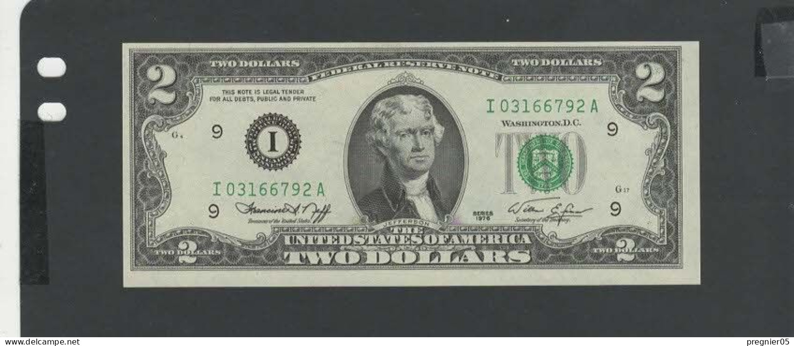 USA - Billet 2 Dollar 1976 NEUF/UNC P.461 §  I 031 - Federal Reserve (1928-...)