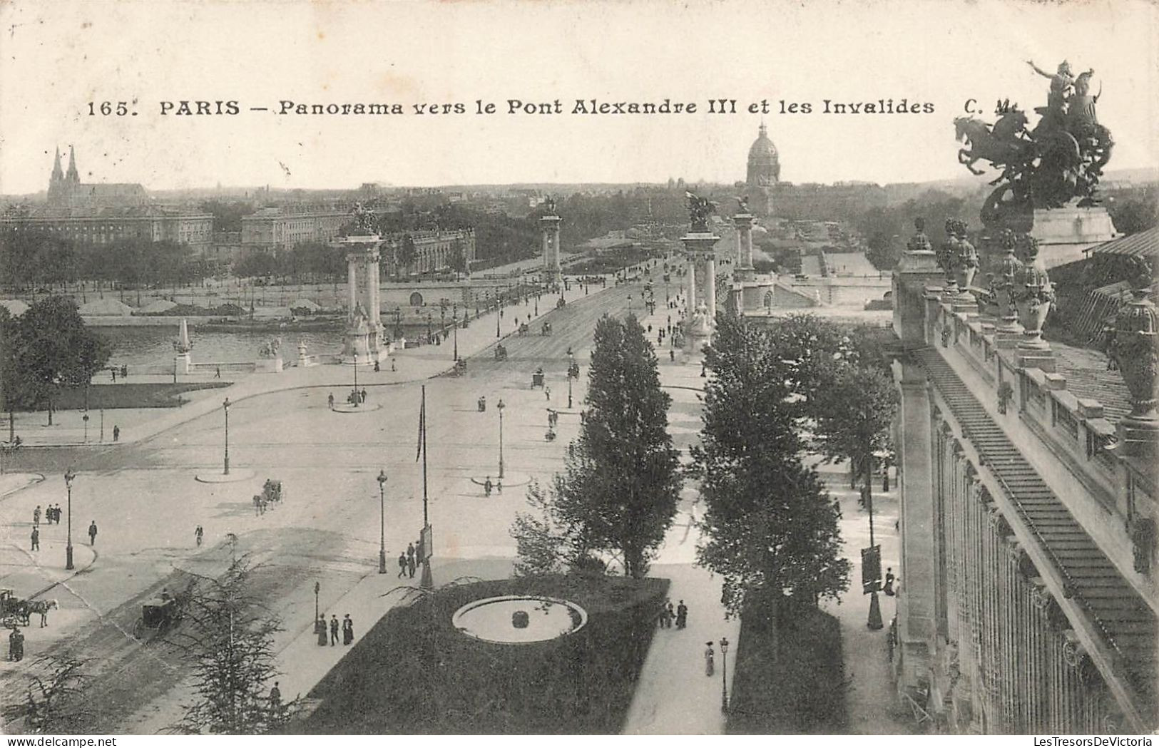 FRANCE - Paris - Panorama Vers Le Pont Alexandre III Et Les Invalides - Carte Postale Ancienne - Multi-vues, Vues Panoramiques