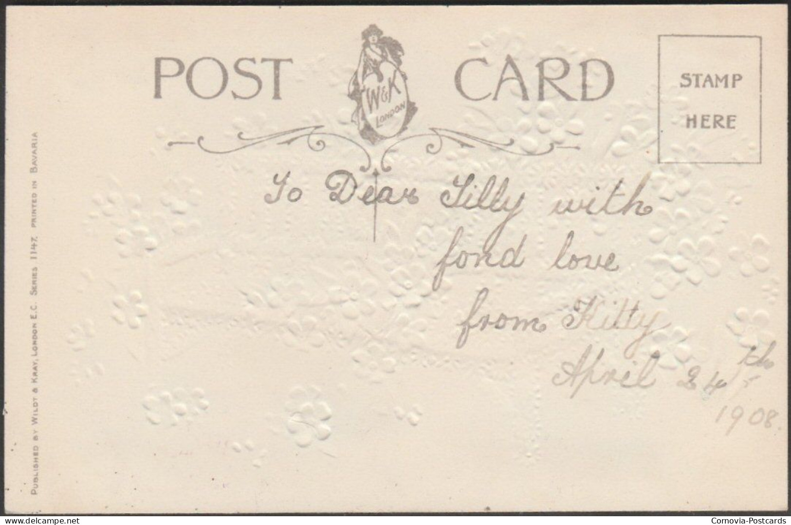 Kind Regards From Pinner, Middlesex, 1908 - Wildt & Kray Postcard - Middlesex