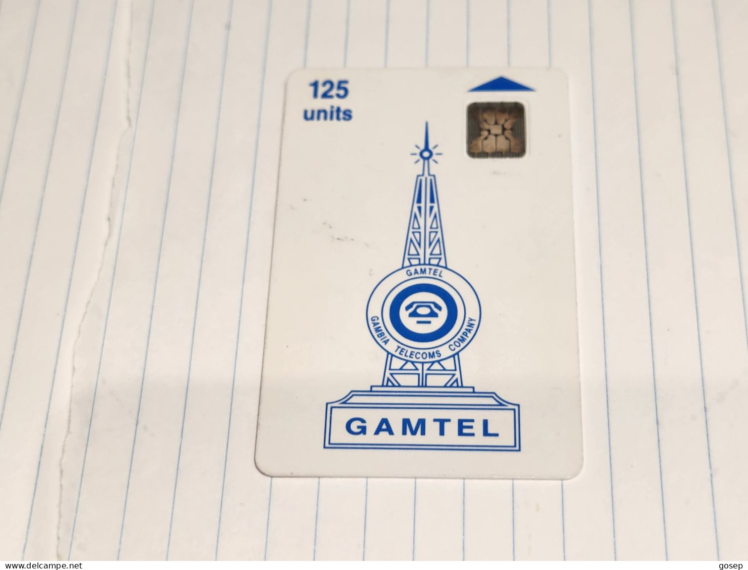 GAMBIA-(GAM-03A)-Logo-BLUE-(CN Without Box)-(6)-(125units)-(45316)-used Card+1card Prepiad Free - Gambia