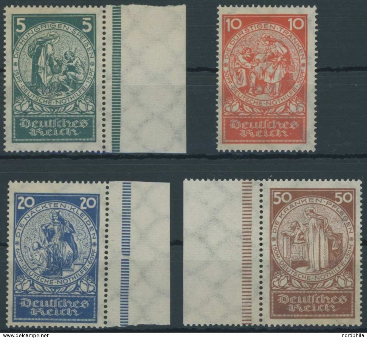 Dt. Reich 351-54 , 1924, Nothilfe, Prachtsatz, Mi. 160.- - Unused Stamps