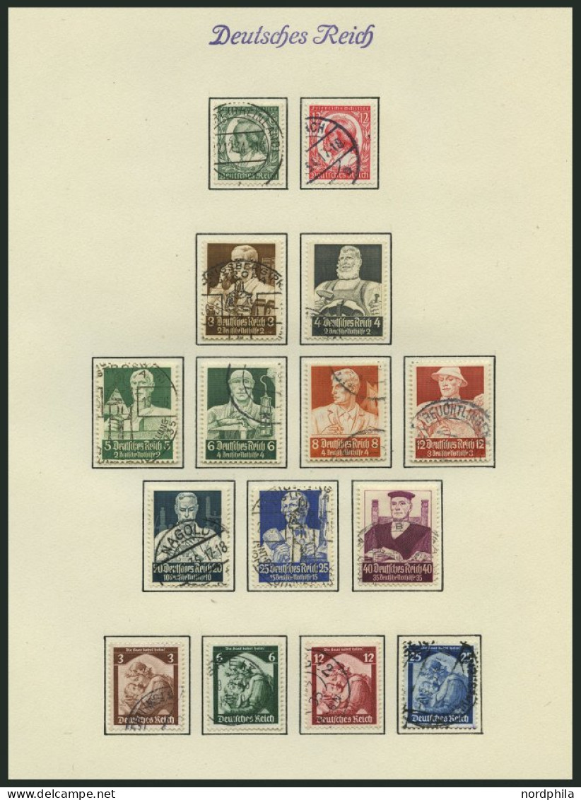 SAMMLUNGEN O, 1933-45, Bis Auf Chicagofahrt, Bl. 2, 3, 5/6 Und 9 In Den Hauptnummern Komplette Sammlung Bis 1944, Mit Ei - Oblitérés