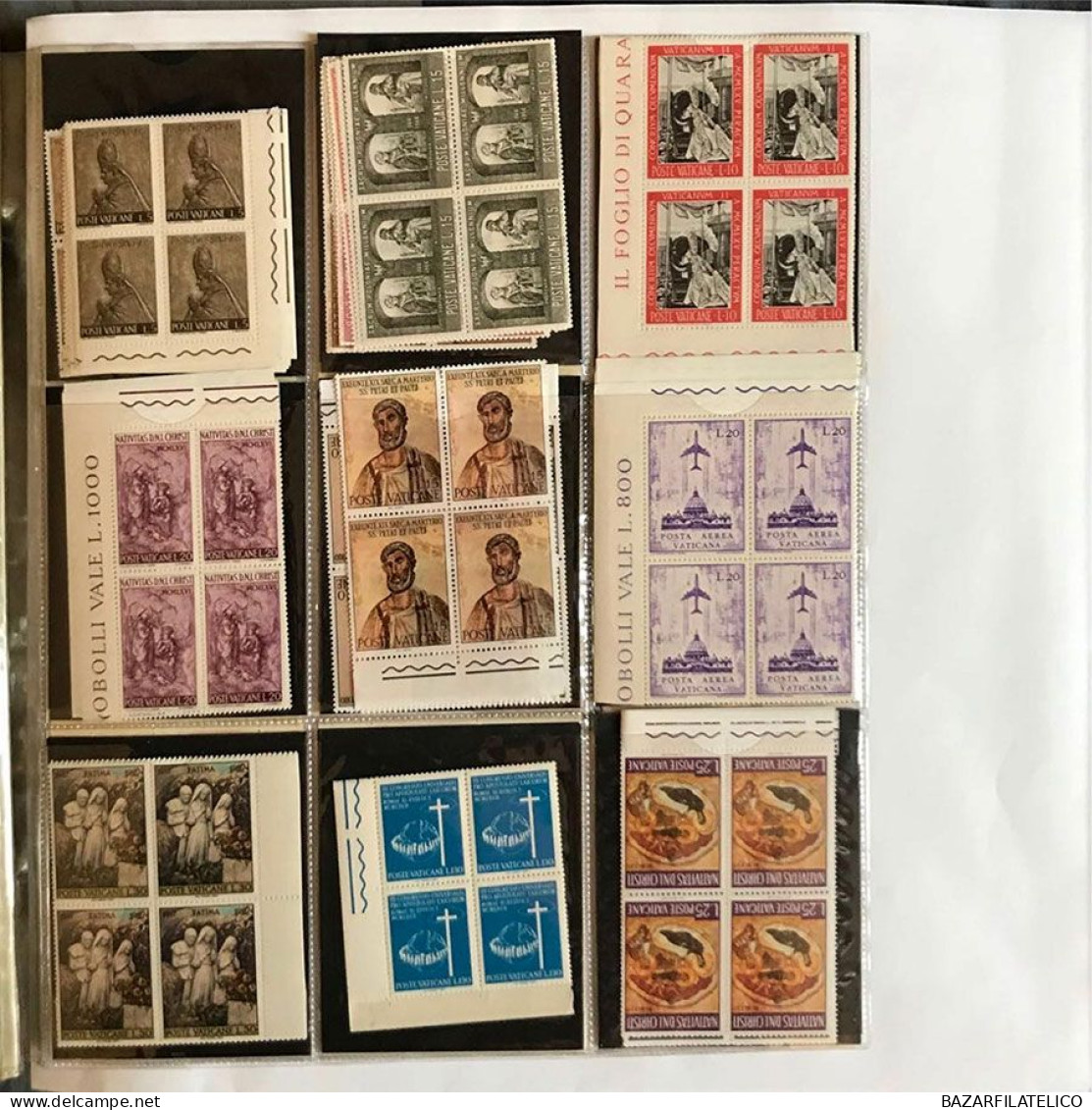 COLLEZIONE DI VATICANO E SAN MARINO IN QUARTINE ANNI 60 G.I MNH** - Verzamelingen & Reeksen