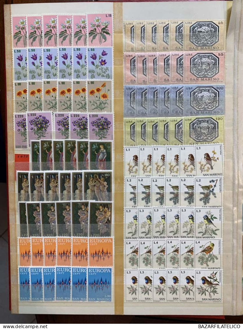 SAN MARINO RACCOLTA COLLEZIONE 1971 - 2006 ALTO VALORE FACCIALE 1944€ G.I MNH** - Lots & Serien