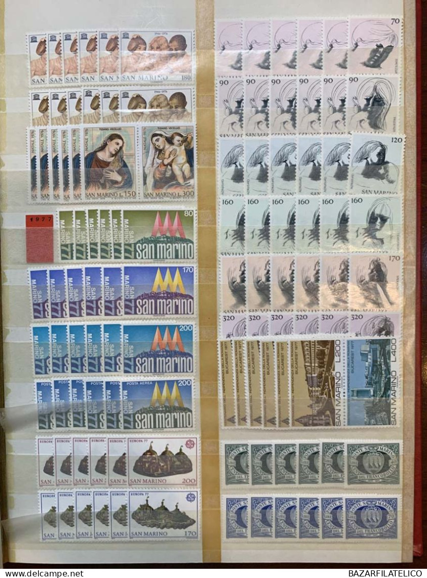 SAN MARINO RACCOLTA COLLEZIONE 1971 - 2006 ALTO VALORE FACCIALE 1944€ G.I MNH**