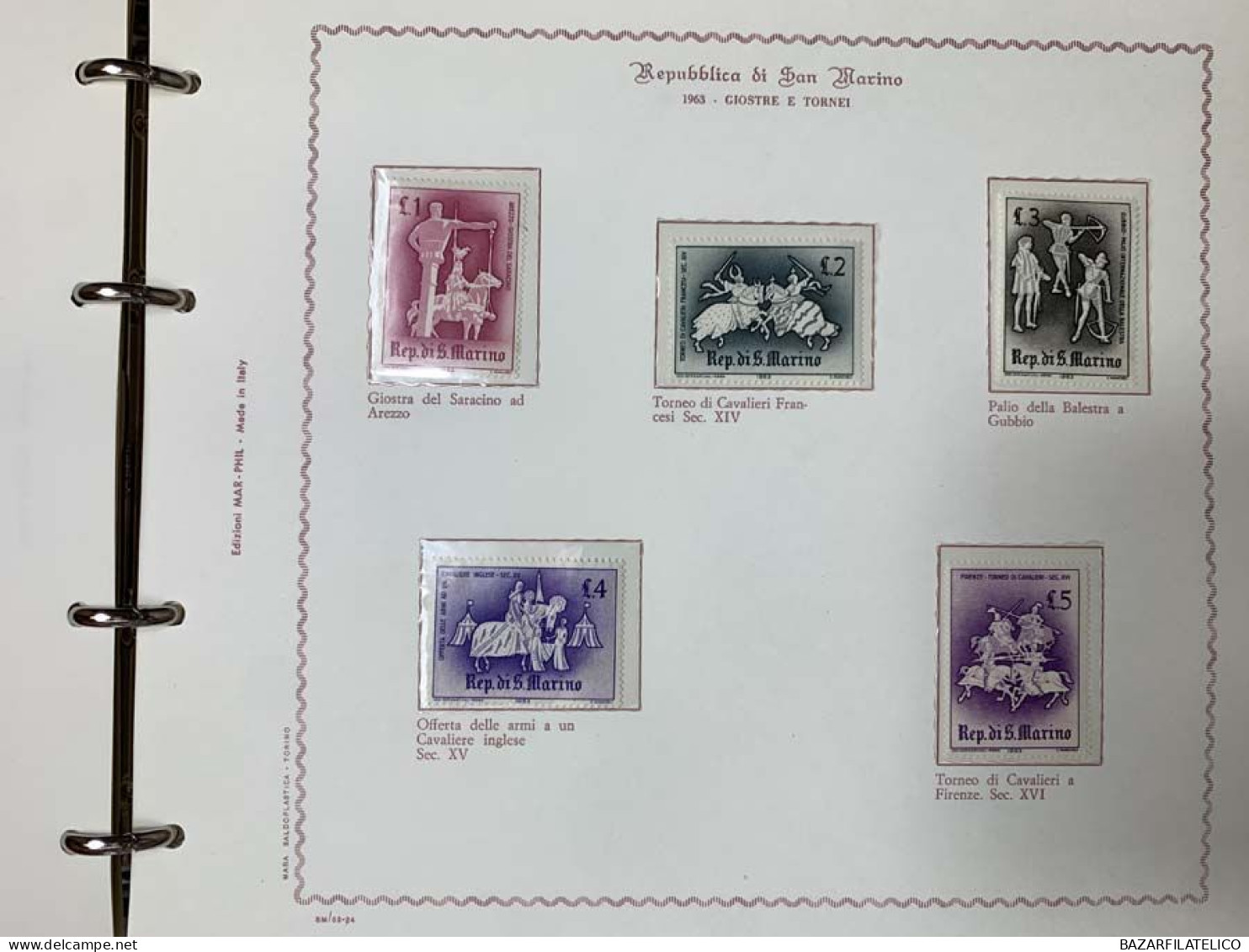 SAN MARINO COLLEZIONE DAL 1959 AL 2009 CON FOGLIETTI SU 4 ALBUM ROSSI G.I MNH**