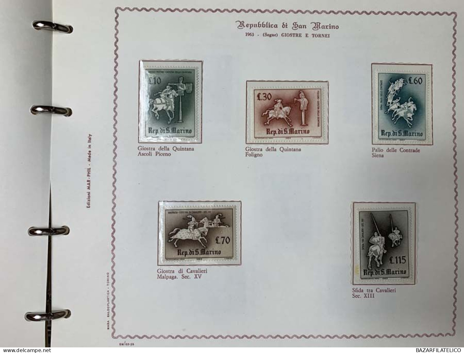 SAN MARINO COLLEZIONE DAL 1959 AL 2009 CON FOGLIETTI SU 4 ALBUM ROSSI G.I MNH**