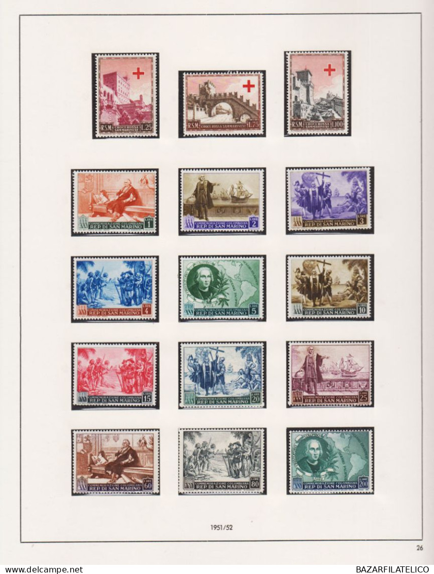 SAN MARINO COLLEZIONE AVANZATA DAL 1949 AL 1976 SU ALBUM G.I MNH**