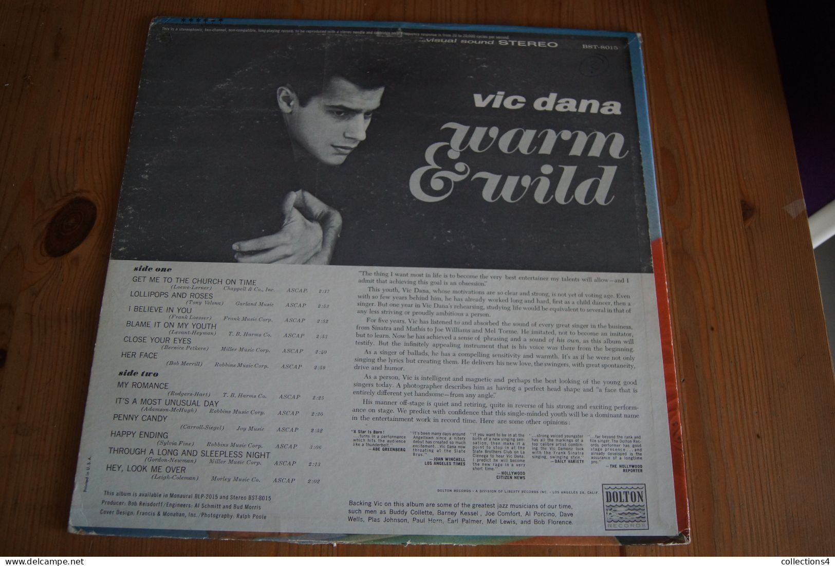 VIC DANA WARM & WILD RARE LP  AMERICAIN 1962 POP AMERICAINE - Other - English Music