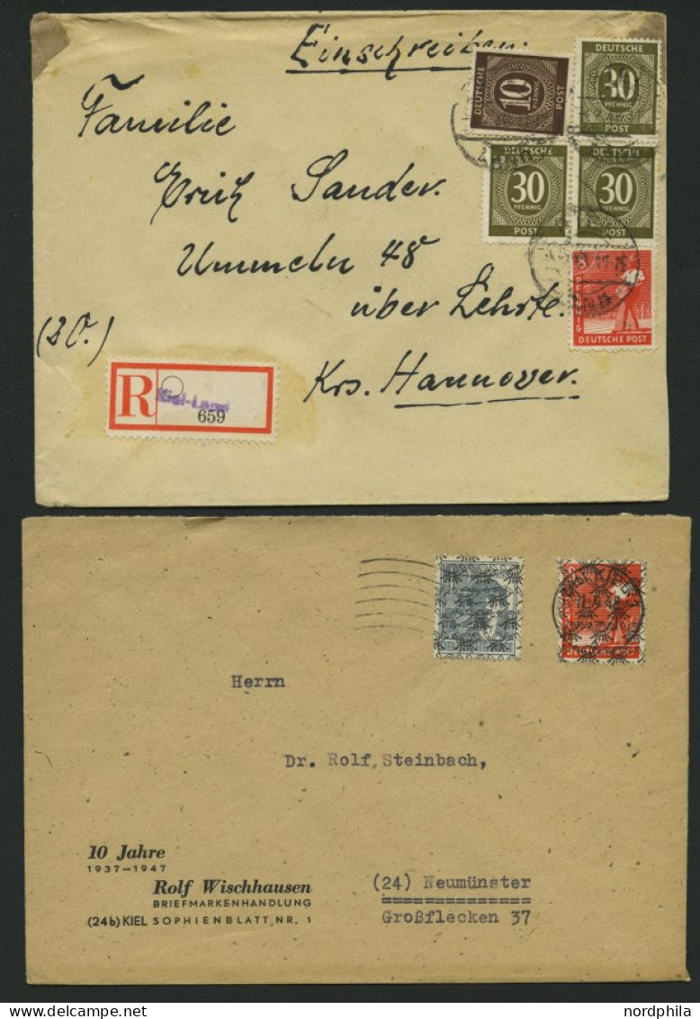 ALLIIERTE BES. 1945-49, Partie Von 85 Belegen Aus KIEL, Dabei Auch Ganzsachen, Sonderstempel Und Einige Besonderheiten,  - Autres & Non Classés