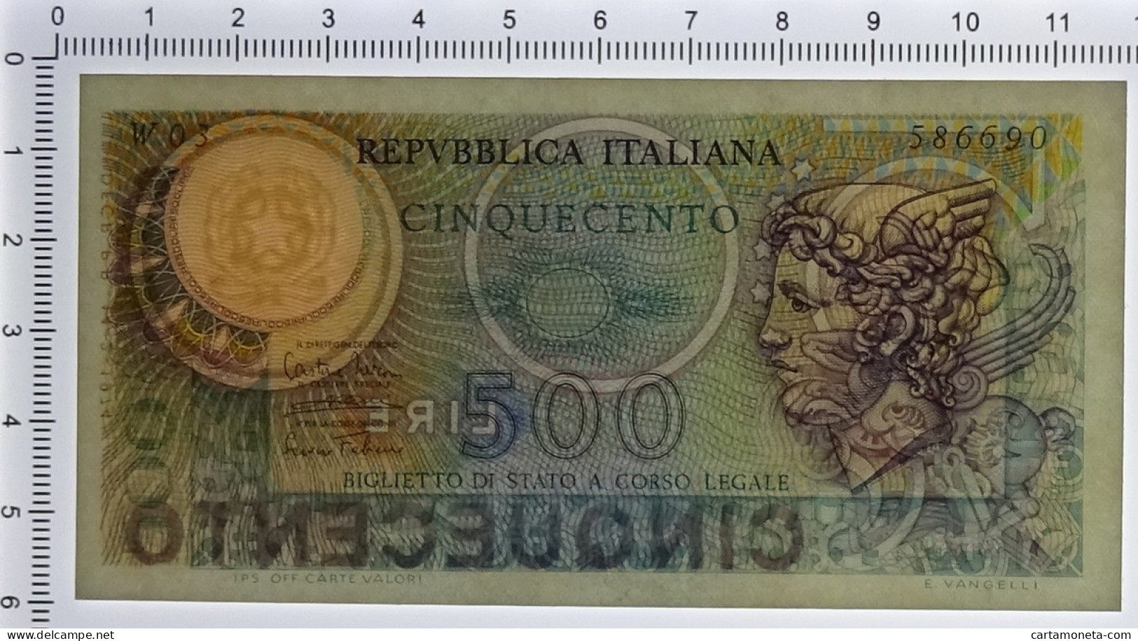 500 LIRE BIGLIETTO DI STATO MERCURIO SERIE SOSTITUTIVA 14/02/1974 FDS-/FDS - Autres & Non Classés