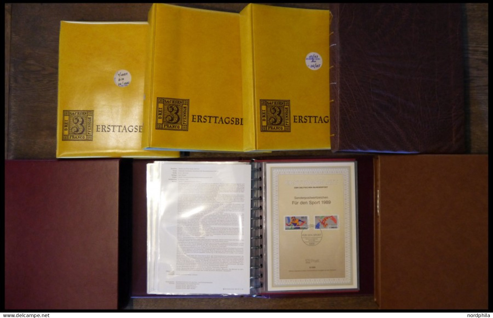 ERSTTAGSBLÄTTER 1033-1467 BrfStk, 1980-90, Komplette Sammlung, ETB 1/80 - 19/90 In 6 Ringbindern, Prachterhaltung - Autres & Non Classés