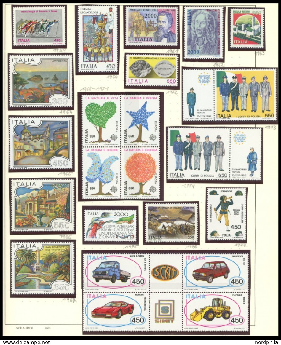 SAMMLUNGEN, LOTS , 1965-1988, Postfrischer Kompletter Sammlungsteil Auf Seiten, Prachterhaltung, Dazu - Collections