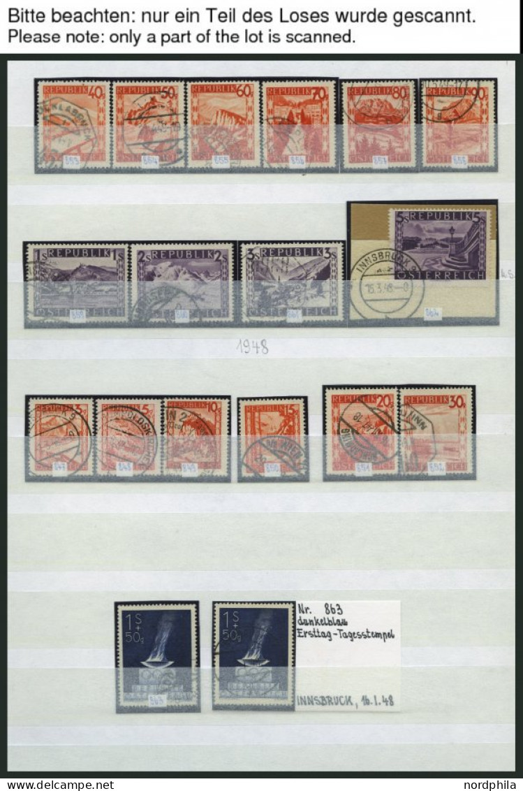 SAMMLUNGEN A.838-1176o, BrfStk, 1947-65, Gestempelte Saubere Sammlung Auf Einsteckseiten Mit Kleineren Kompletten Ausgab - Collections