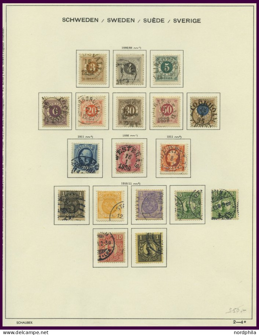 SAMMLUNGEN, LOTS O, 1872-1928, Sauberer Gestempelter Sammlungsteil (aus Mi.Nr. 17-212) Mit Guten Mittleren Ausgaben, Nac - Collections