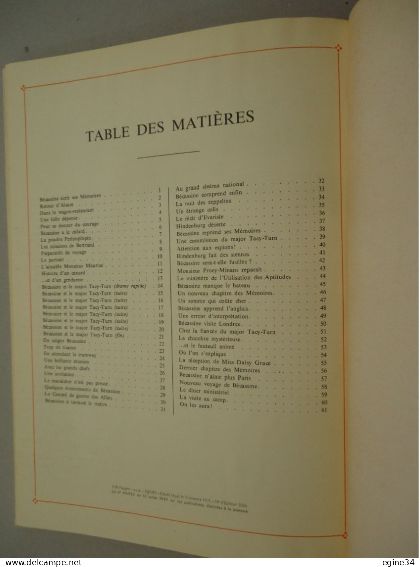 Ed. Gautier-Languereau - Caumery - Bécassine chez les Alliés - 1971 - Ill. J.P. Pinchon