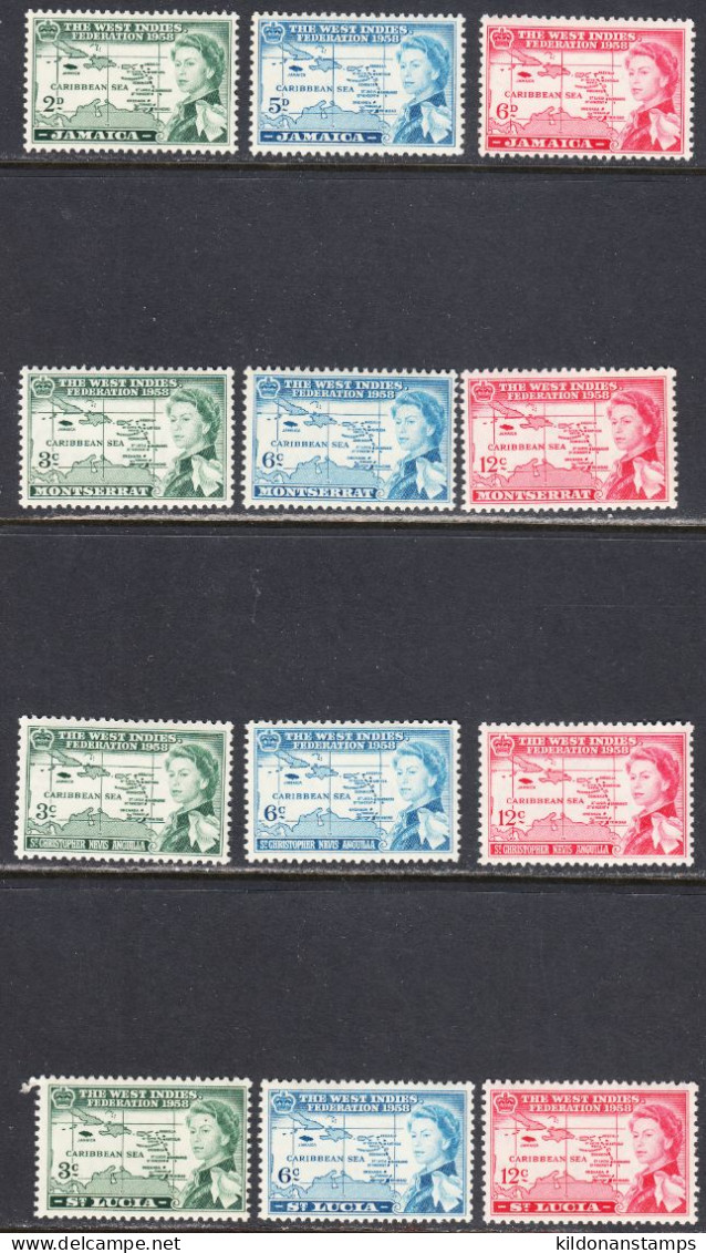 Omnibus 1958 Carribbean Federation, Mint No Hinge, Sc# ,SG - Altri & Non Classificati