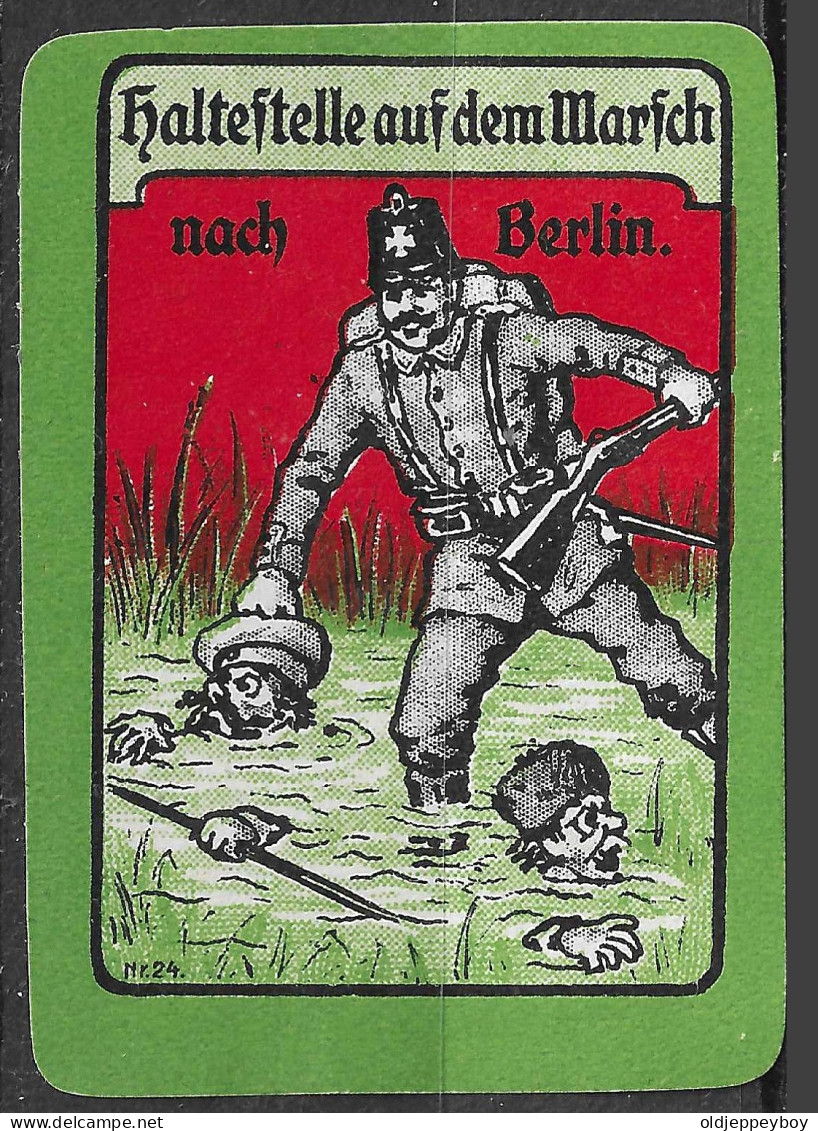 1914 DEUTSCHLAND WW1 GERMANY Propaganda Reklamemarke VIGNETTE Haltestelle Auf Dem March Nach Berlin - WO1