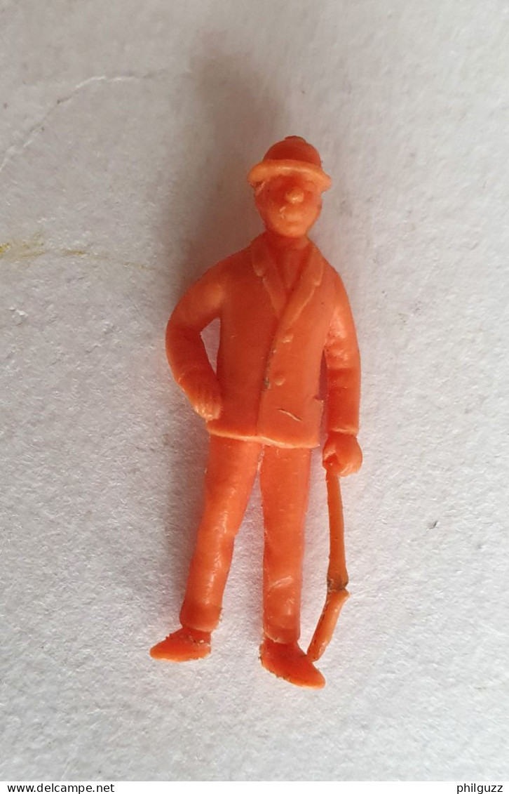 FIGURINE PUBLICITAIRE STENVAL TINTIN Monochrome Orange - Pas Dunkin - Hergé DUPOND (2) - Tintin