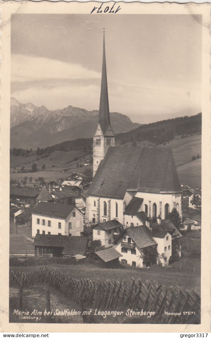 D7365) MARIA ALM Bei SAALFEDEN Mit Leoganger Steinberge - HAUS DETAILS U. KIRCHE S/W - Saalfelden