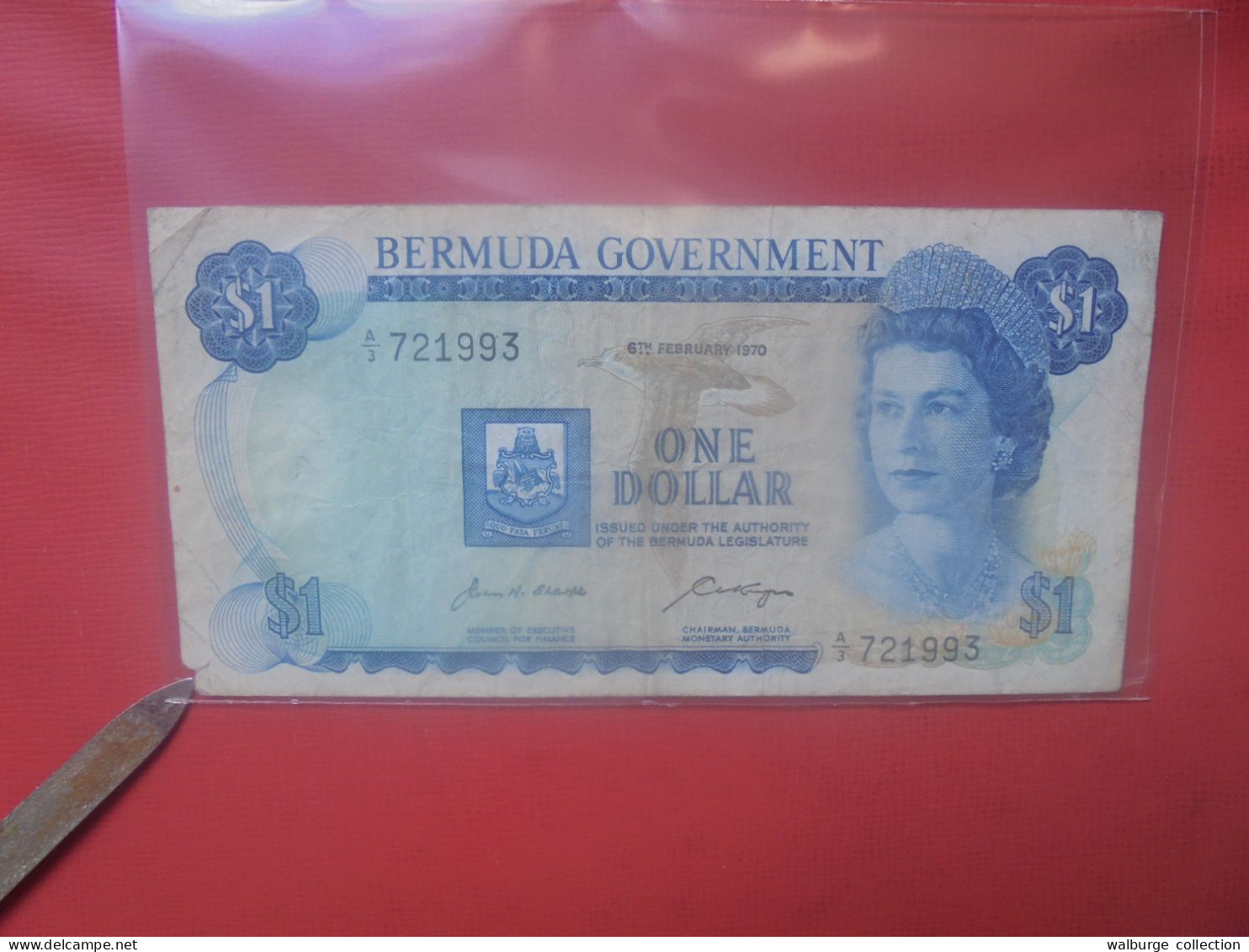 BERMUDES 1$ 1970 Circuler + 1 Coin Abimé ! (B.31) - Bermudas