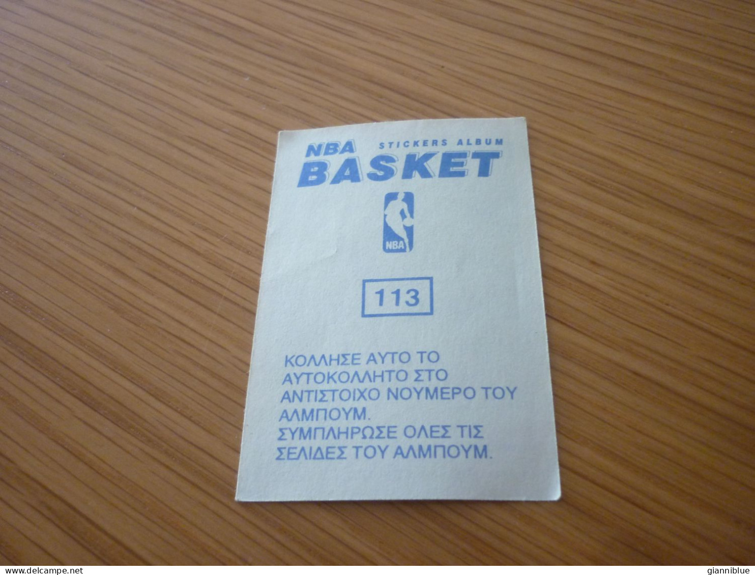 Scottie Pippen Chicago Bulls 1991-92 NBA Rare Greek Edition Panini Basketball Basket Unstuck Sticker #113 - 1990-1999