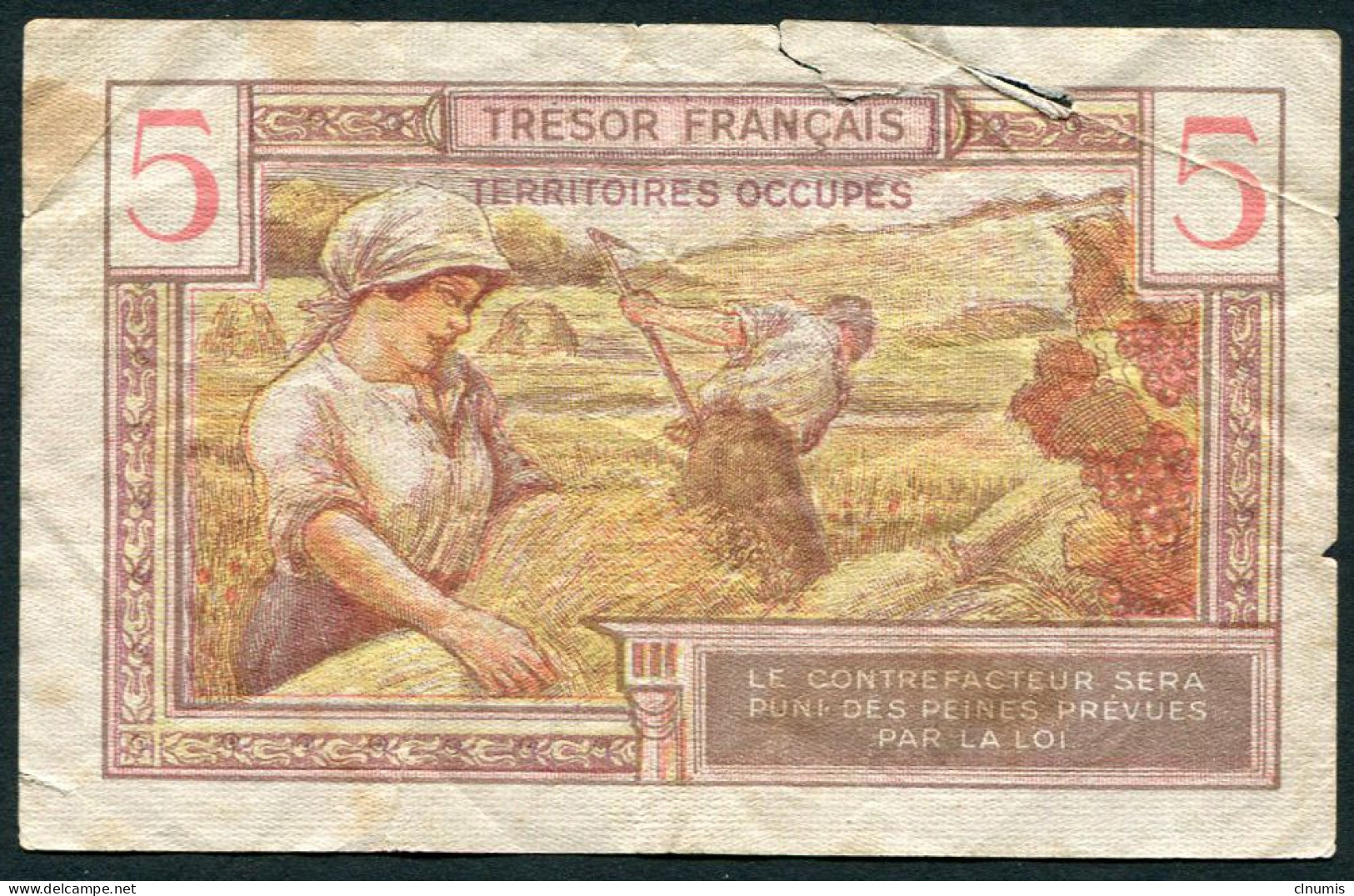 5 Francs Trésor Français, 1947, A. 04190926 - 1947 French Treasury