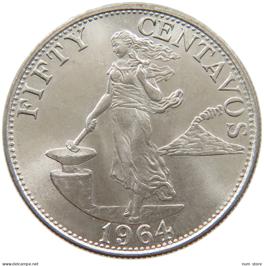 PHILIPPINES 50 CENTAVOS 1964  #t136 0055 - Philippines