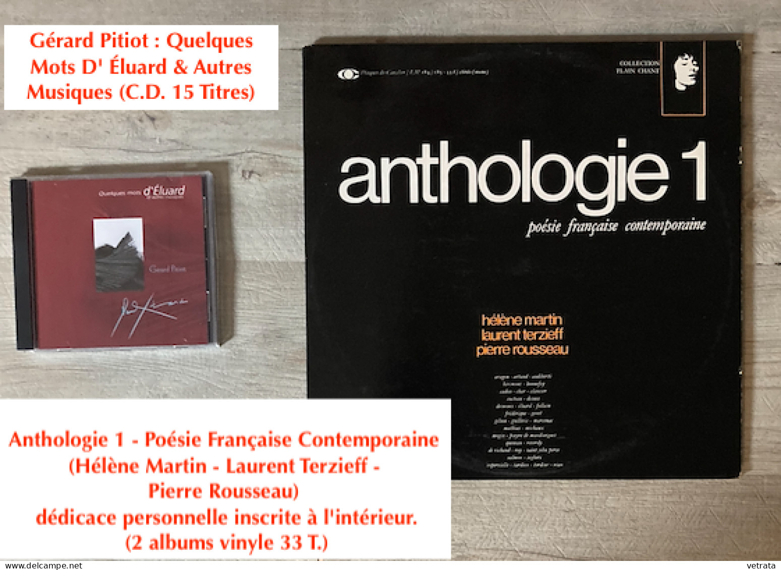 POÉSIE : Lot Composé D’un Double Album 33T., D’un CD, De 5 Livres, 4 Revues, 5 Magazines, 2 Brochures, 1 Plaquette & Un - Wholesale, Bulk Lots