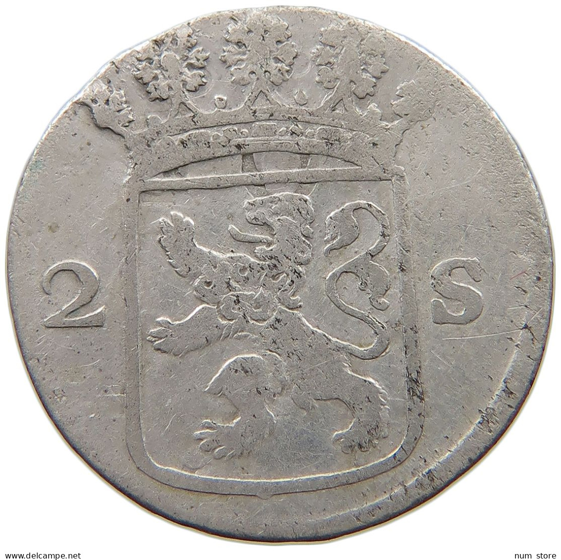 NETHERLANDS HOLLAND 2 STUIVERS 1775  #a033 0593 - Provincial Coinage