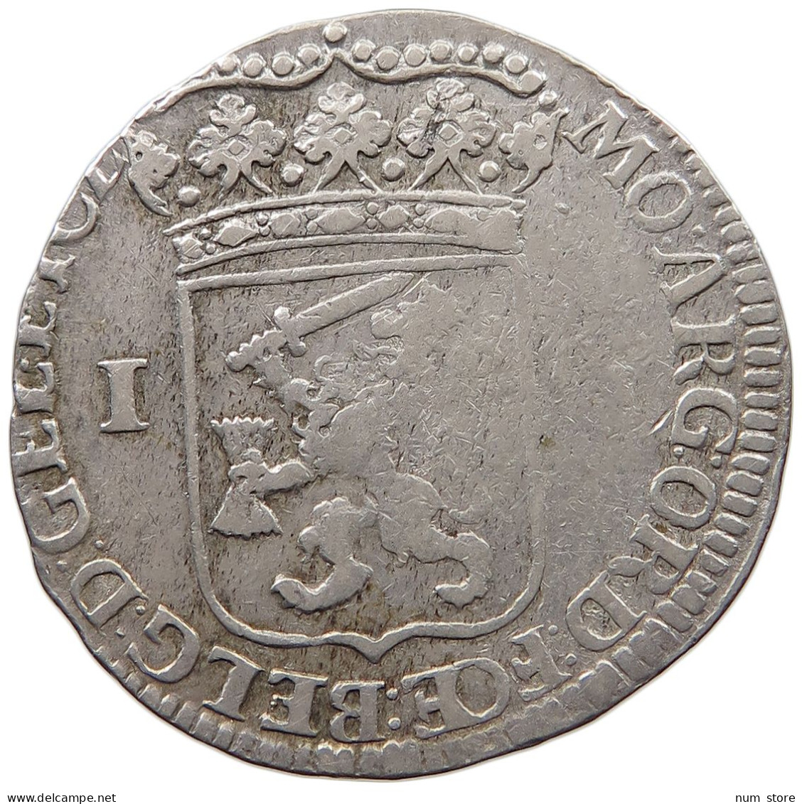 NETHERLANDS GELDERLAND GULDEN 1716  #t154 0403 - Provincial Coinage