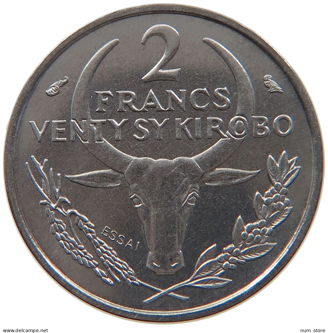 MADAGASCAR 2 FRANCS 1965 ESSAI  #alb065 0313 - Madagaskar