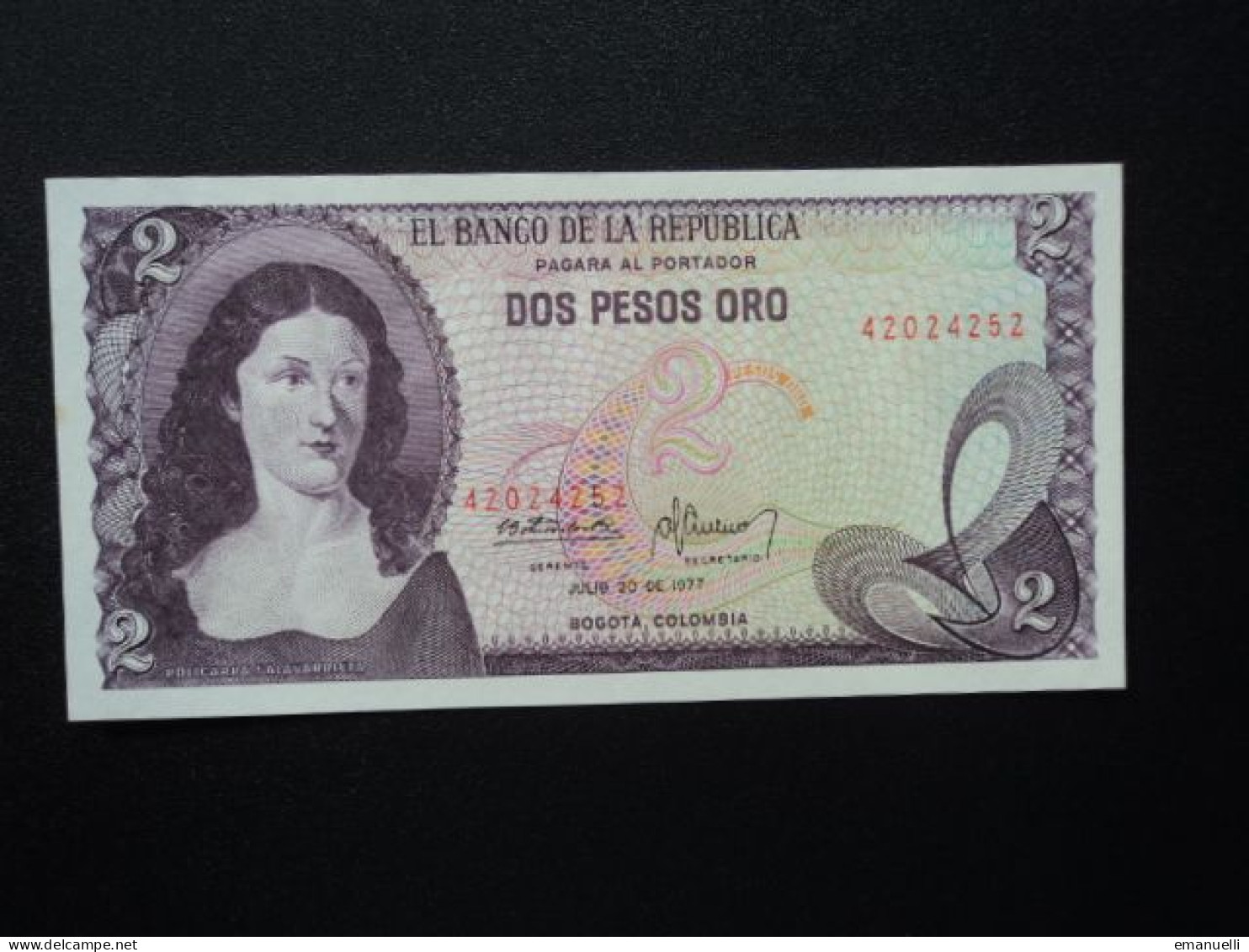 COLOMBIE * : 2 PESOS   20.7.1977    P 413b     SPL - Colombia