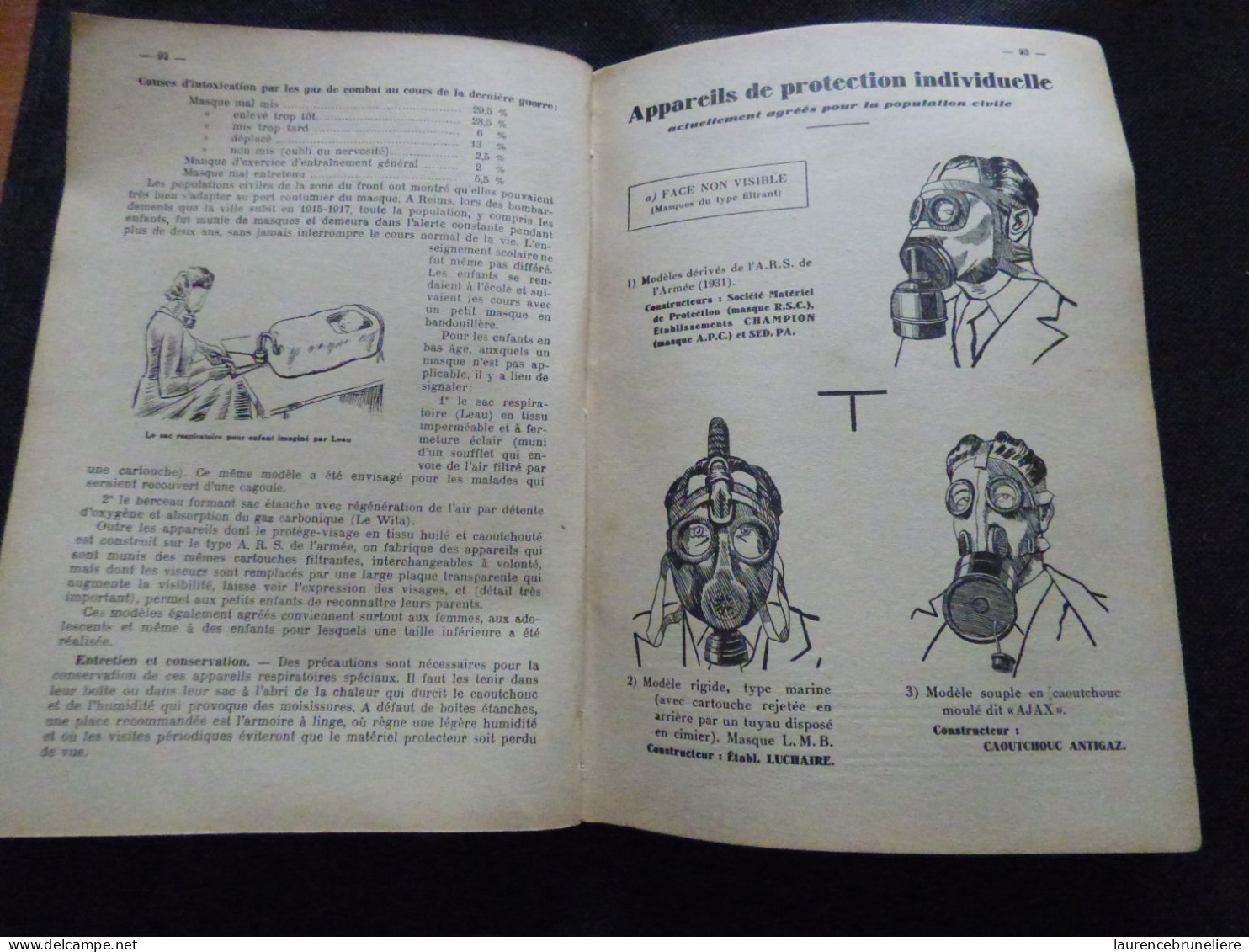 FACE AU PERIL CHIMIQUE - LA SECURITE CHEZ VOUS SANS MASQUE SANS ABRI - 1936 - PAUL BRUERE ET GEORGES VOULOIR