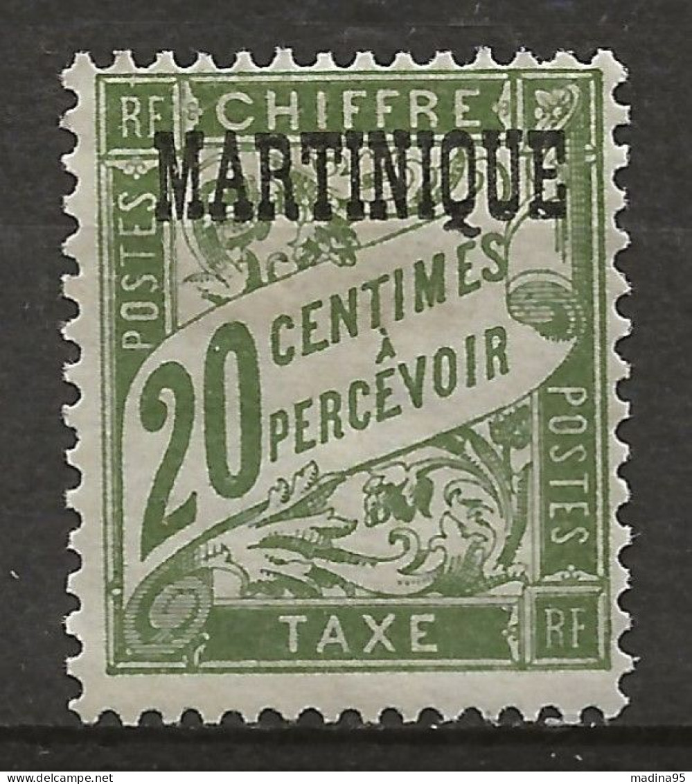 MARTINIQUE: (*), TAXE, N° YT 3 Nsg, TB - Portomarken