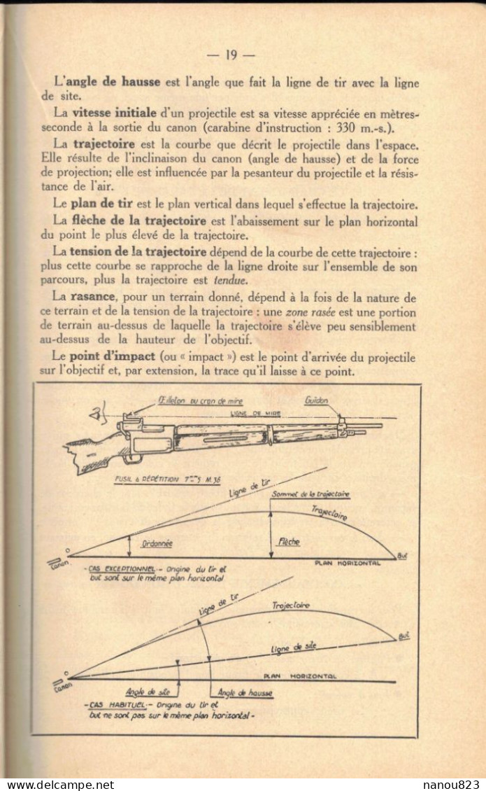 1954 MILITARIA LIVRE FICHES PREMILITAIRES SECOURISME ORIENTATION TOPOGRAPHIE TIR LANCER GRENADES MAUSER LANCE ROQUETTES