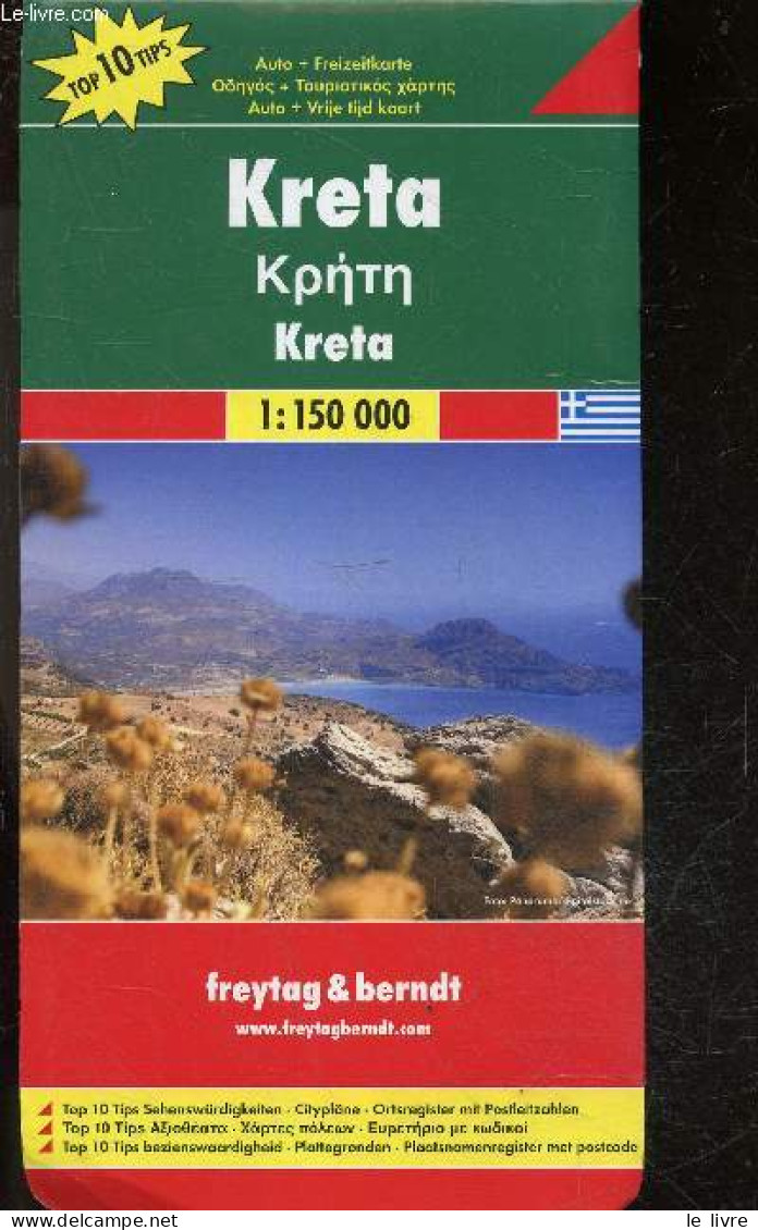 Kreta, Crête, Kriti - Echelle 1 : 150000 - Edition Multilingue - Carte Routiere + De Loisirs - Road And Leisure Map - Ca - Maps/Atlas