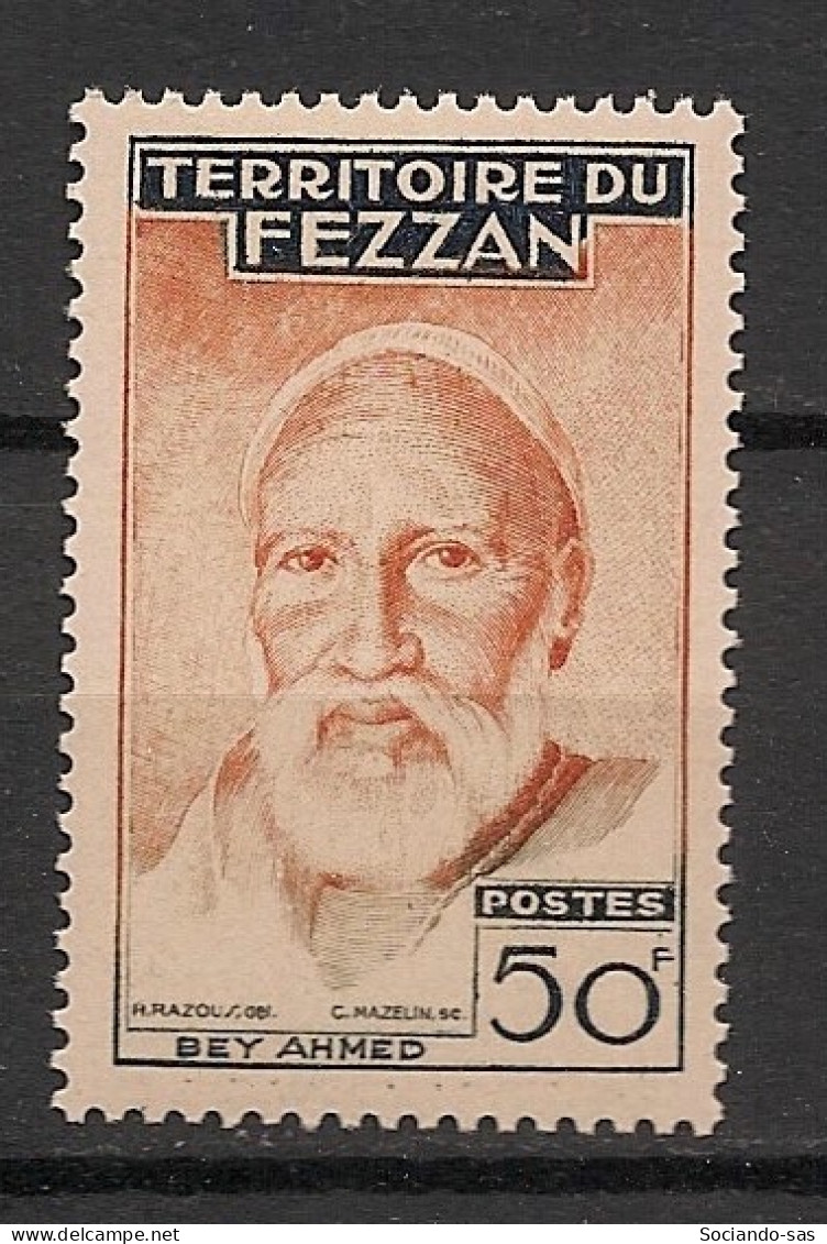 FEZZAN - 1951 - N°Yv. 67 - Bey Ahmed 50f Orange - Neuf Luxe ** / MNH / Postfrisch - Ungebraucht